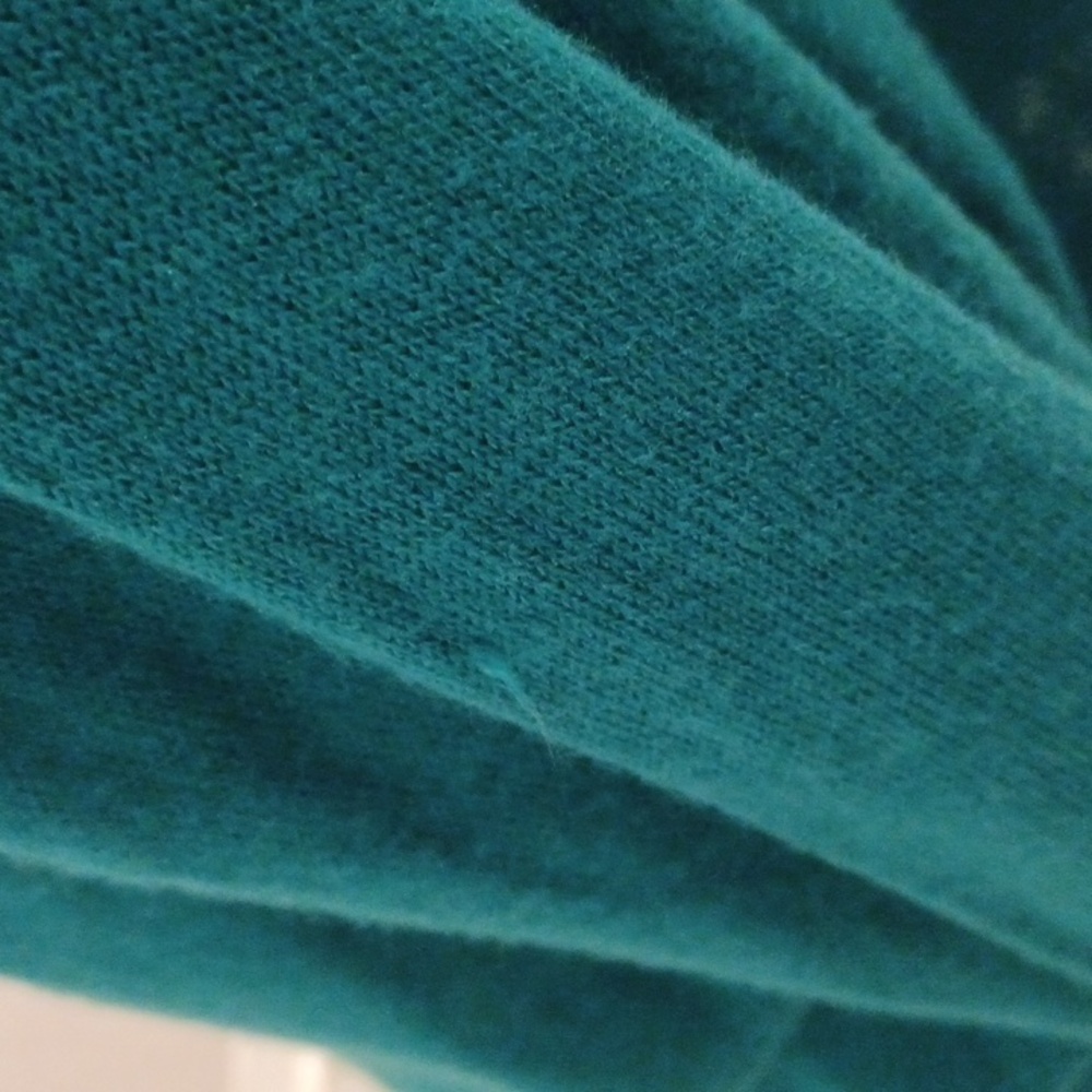 4/$40 Teal Sweater with Cat & Glasses Design - Fits Size L/XL - Picture 5 of 7